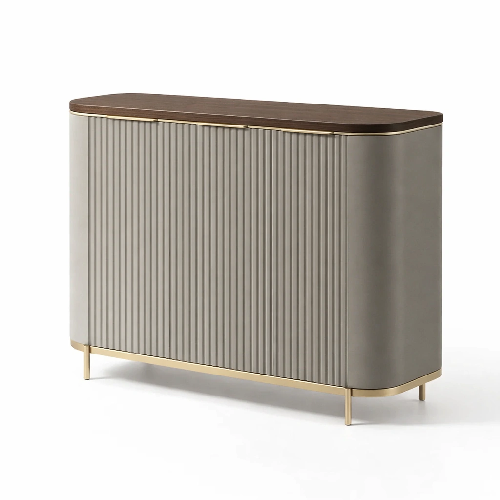 Sideboard Grau Gerundet Luxus-velnoxio